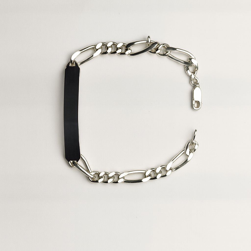 Pulsera Masculina en Plata 950 con Platina Grabable y Enlace Cubano - Image 5