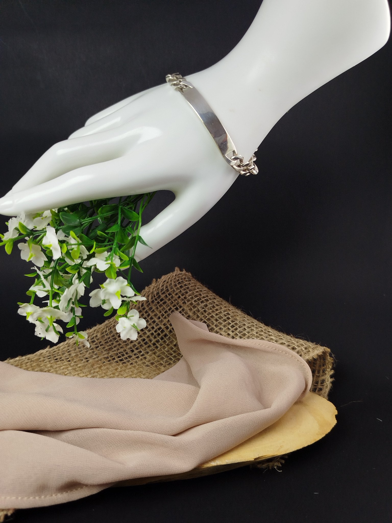 Pulsera de Plata 950 para Caballero con Enlace Cubano y Platina Personalizable - Image 4