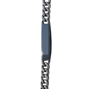 Pulsera Cubana en Plata 950 con Platina Personalizable – 20 cm