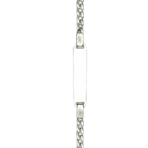 Pulsera en Plata 950 con Enlace Cubano y Platina Grabable