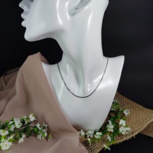 Cadena en Platino 900 con Eslabón Cuadrado – 6.69 g / 40 cm / Alta Pureza