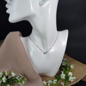 Cadena Unisex en Platino 900 con Diamante 0.32 ct – Color H / Claridad SI1 / 38 cm / 2.61 g