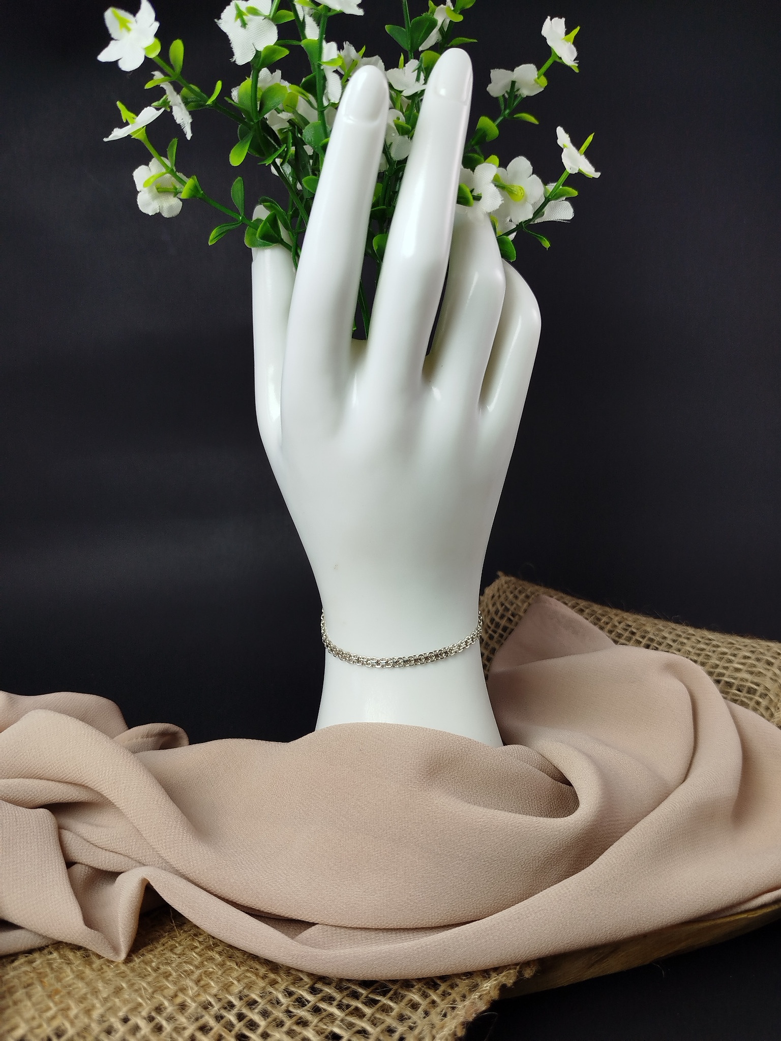 Pulsera de Plata 950 para Dama con Enlace Cubano Fino – 3 g - Image 2