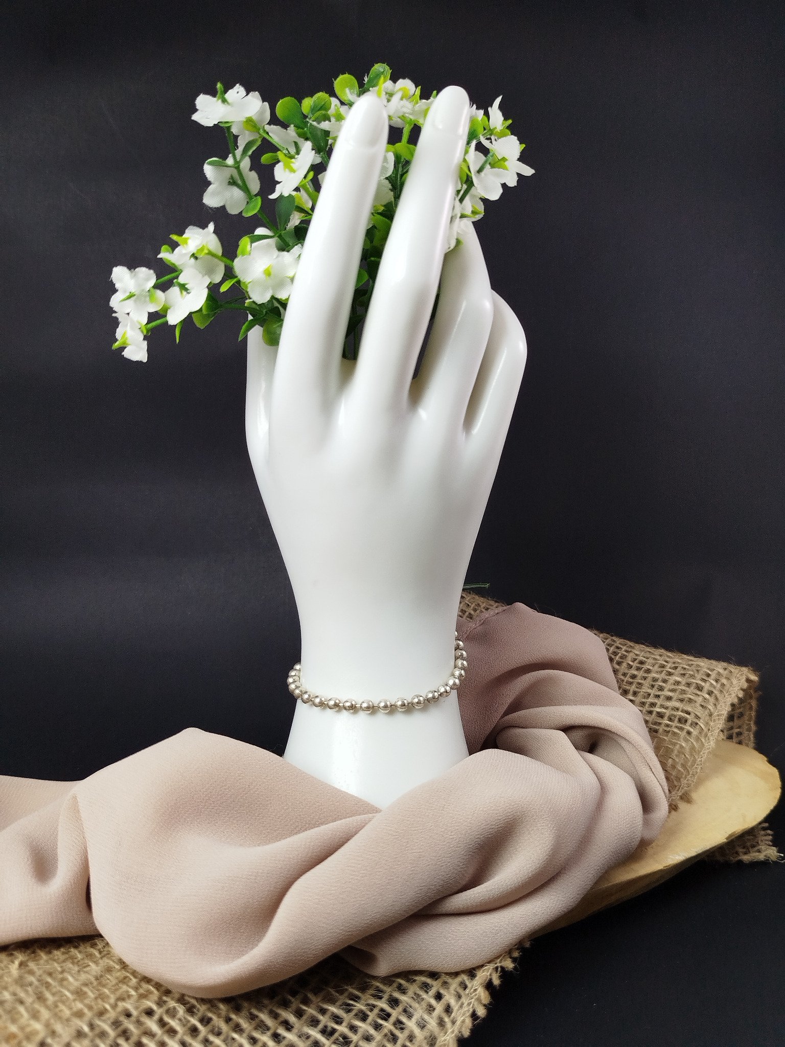 Pulsera de Esferas en Plata 950 – 8.43 g (18 cm) - Image 2