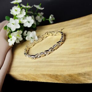 Pulsera de Plata 950 para Dama con Trenzado Tipo Alambre de Púas Grueso – 8.8 g