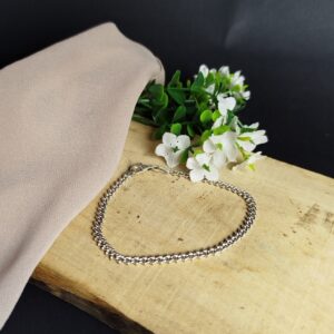 Pulsera de Plata 950 para Dama con Trenzado Tipo Alambre de Púas – 5.37 g