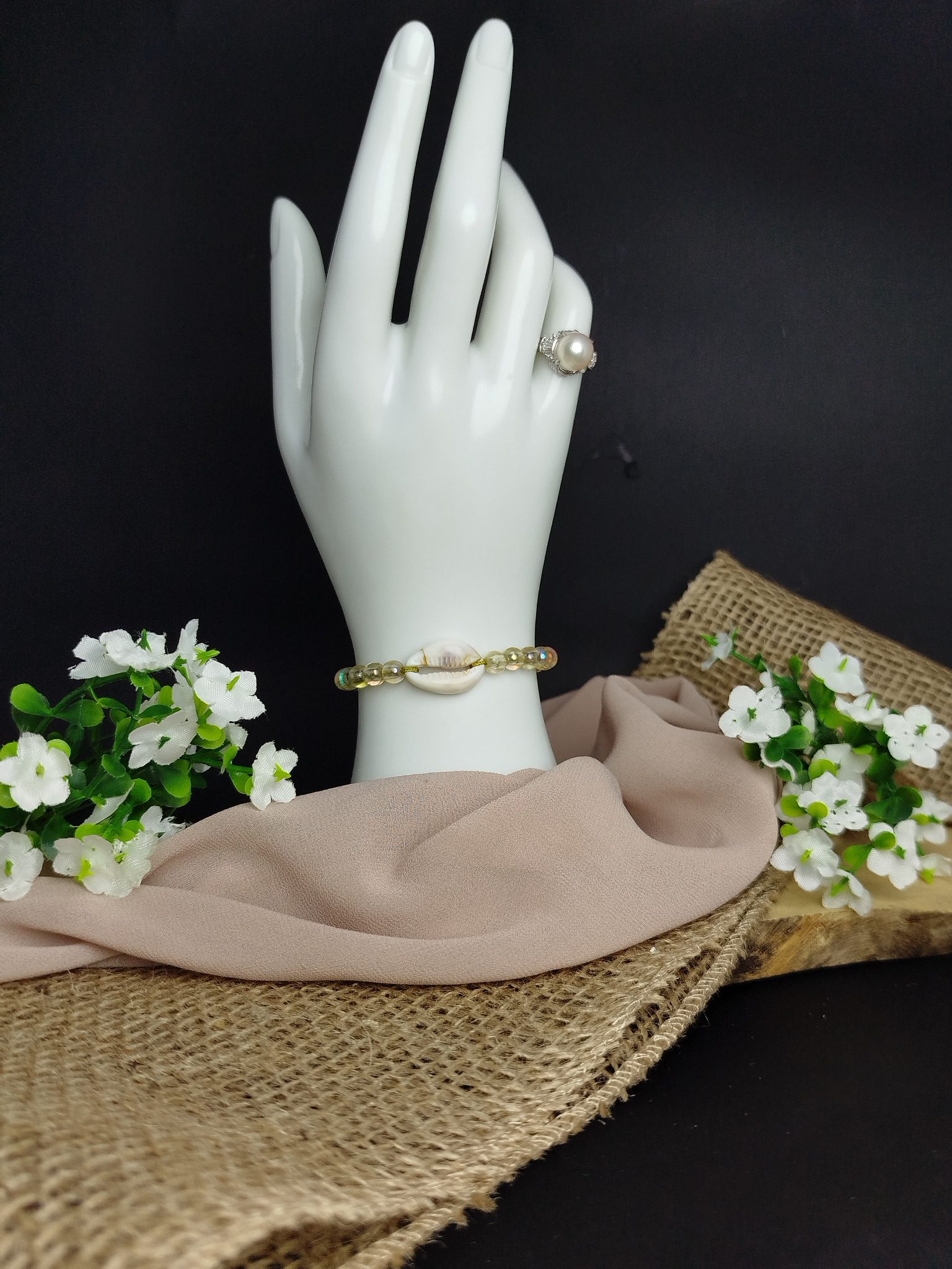 Anillo en Platino 900 con Perla de 11 mm y 6 Diamantes (0.20 ct) – 6.1 g / Talla 4.75 - Image 4