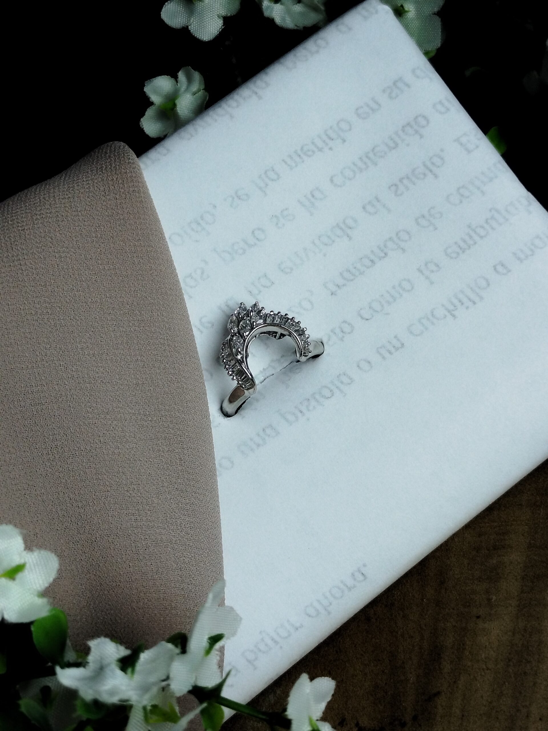 Anillo en Platino 900 con 23 Diamantes (0.73 ct VVS2–SI1) – 6.44 g / Talla 7 - Image 2