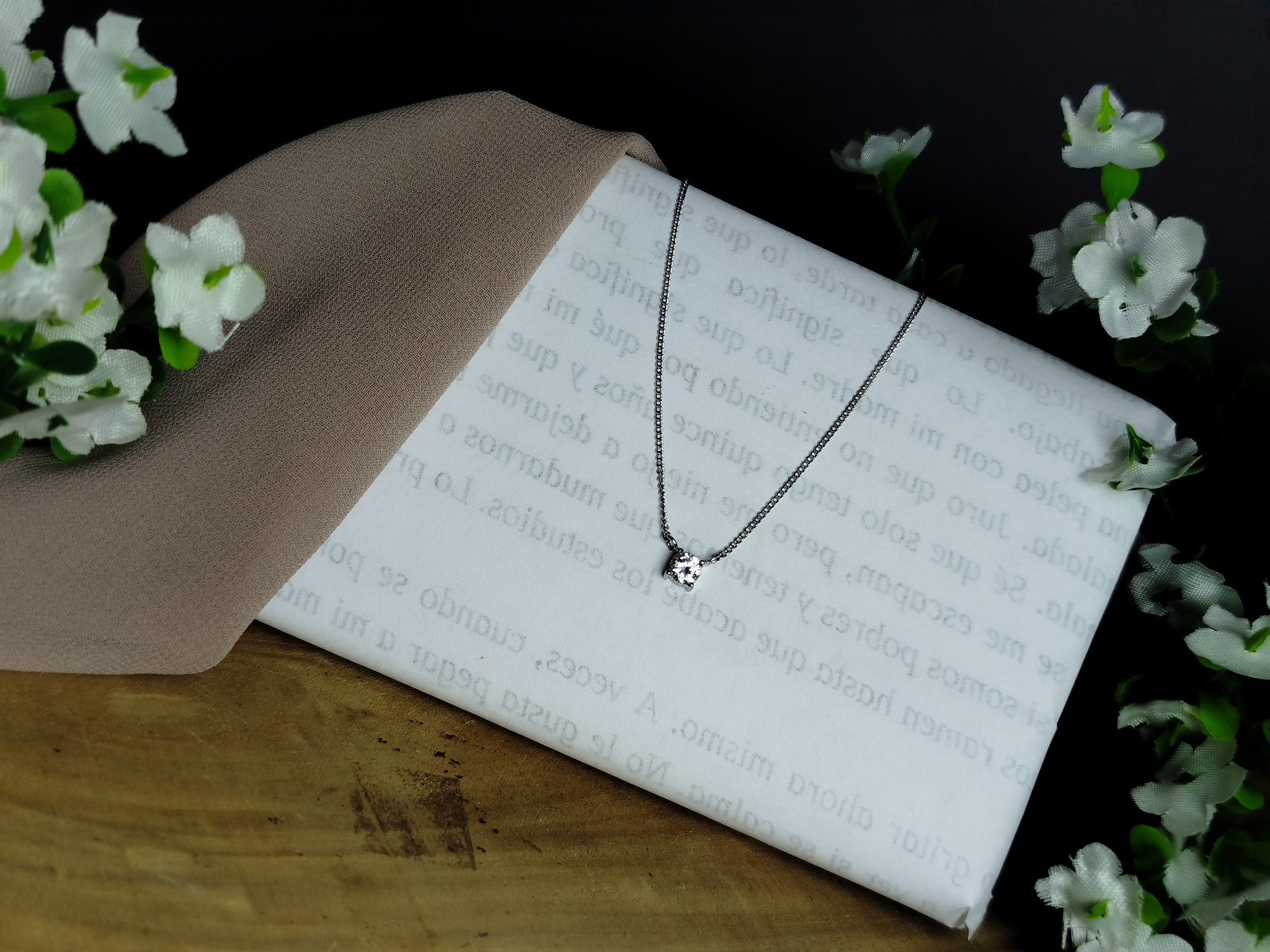 Cadena Unisex en Platino 900 con Diamante 0.32 ct – Color H / Claridad SI1 / 38 cm / 2.61 g - Image 2