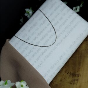 Cadena Unisex en Platino 900 de 40 cm – Tejido de Eslabones Finos / 2.43 g