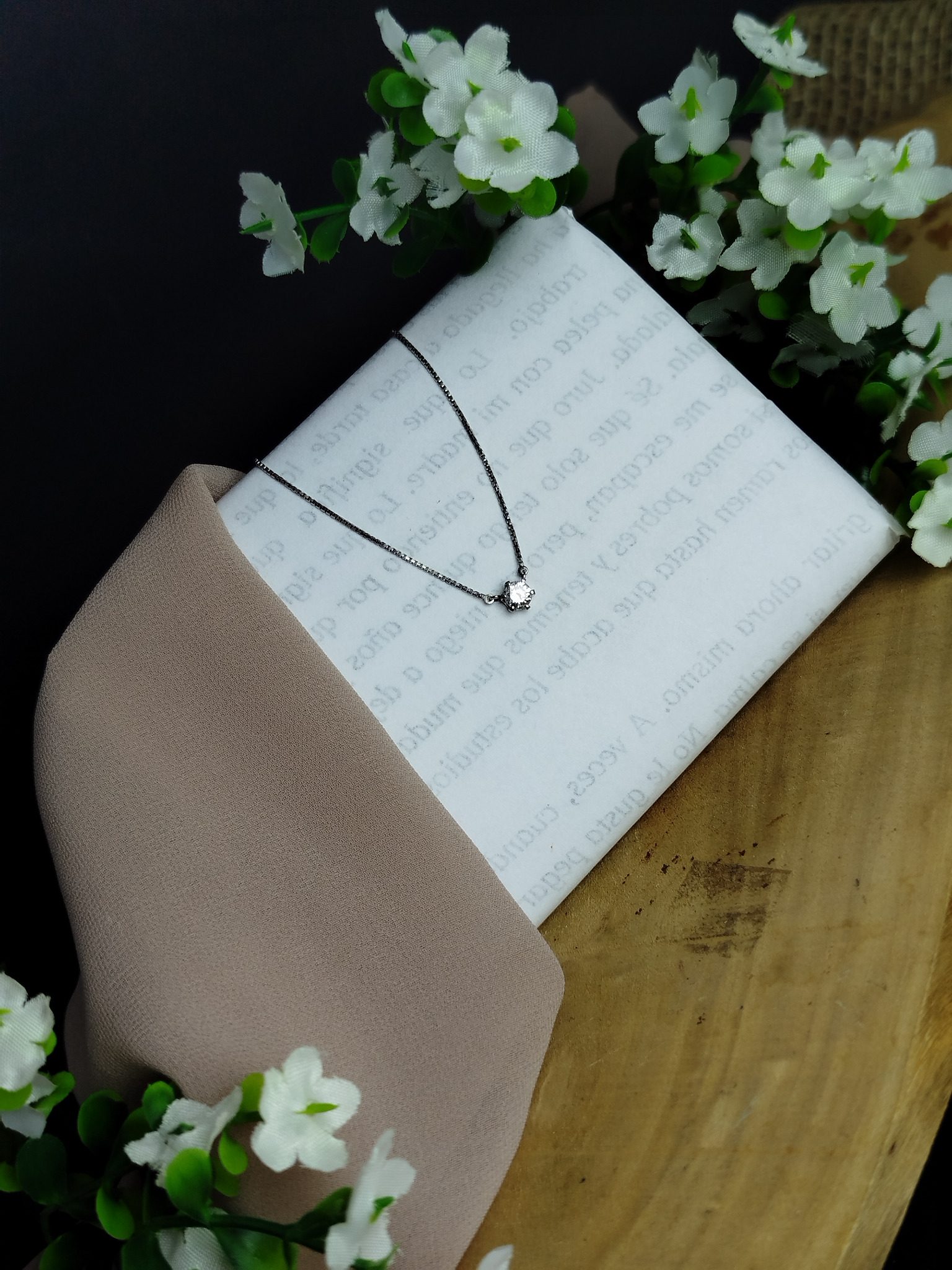 Cadena Unisex en Platino 900 de 40 cm – Tejido de Eslabones Finos / 2.43 g - Image 3