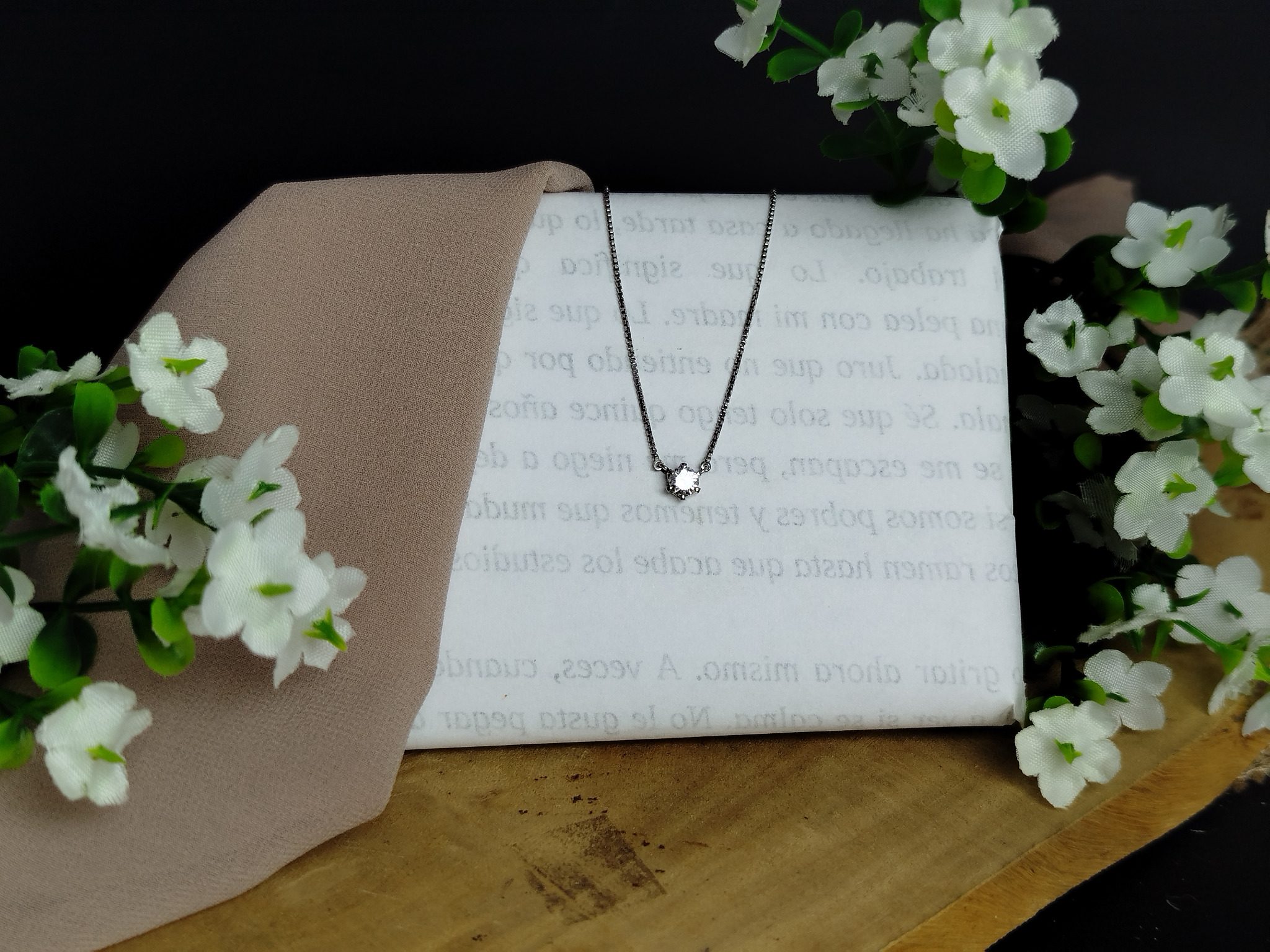 Cadena Unisex en Platino 900 de 40 cm – Tejido de Eslabones Finos / 2.43 g - Image 2