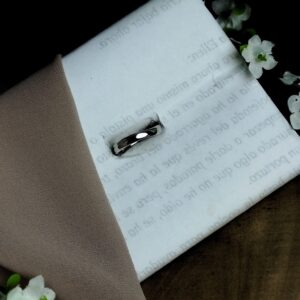 Anillo en Platino 1000 con Diseño Ondulado – 4.88 g / Talla 6.25 / Pureza Total