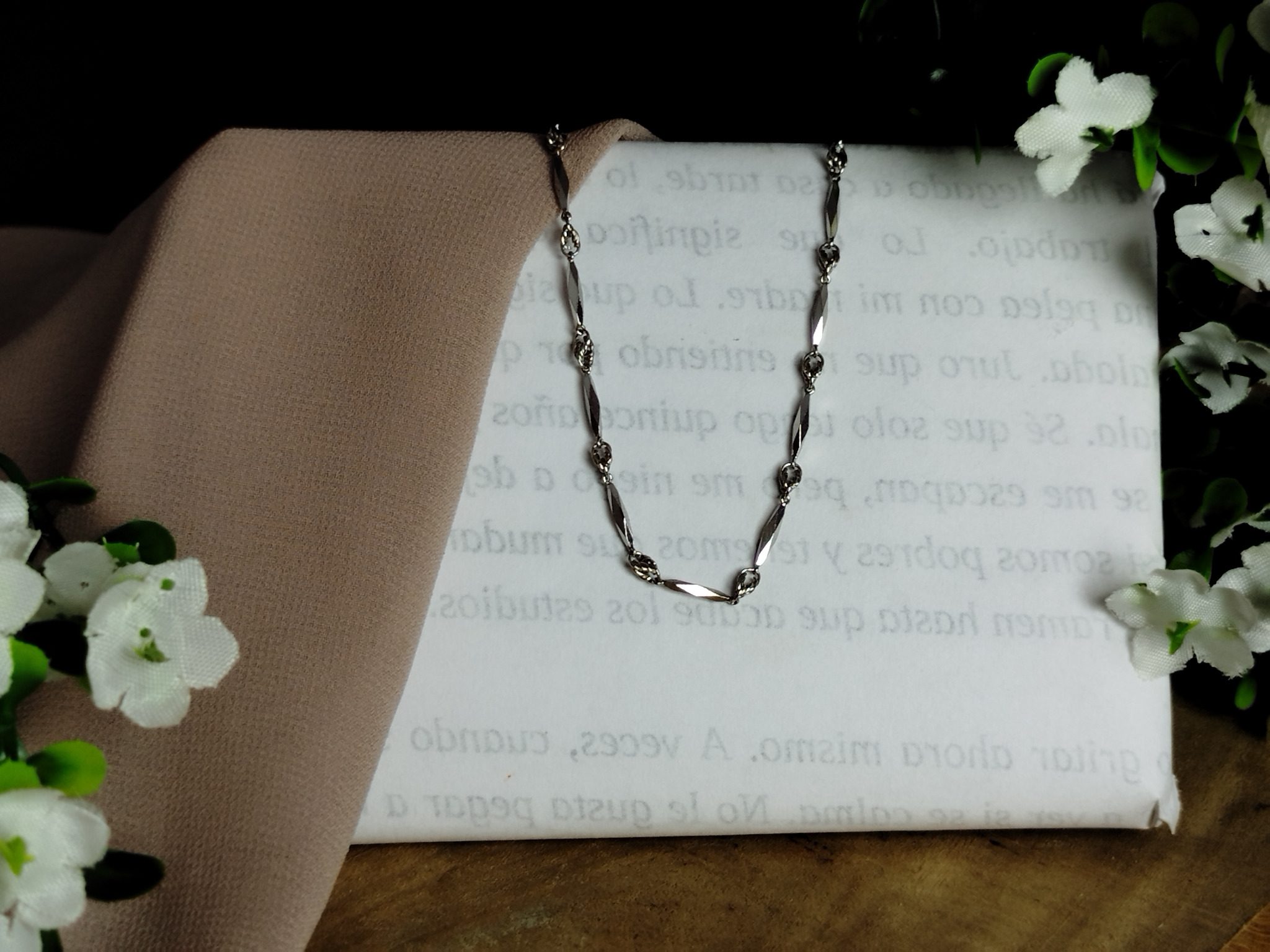 Cadena en Platino 850 con Eslabones Hexagonales – 8.54 g / 41 cm / Alta Pureza