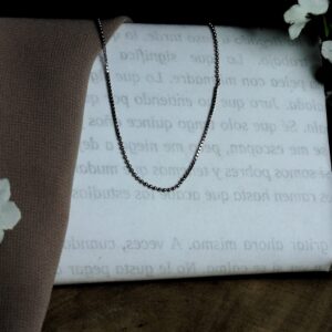 Cadena en Platino 900 con Eslabones Dobles – 3.41 g / 19 cm / Diseño Circular y Cuadrado