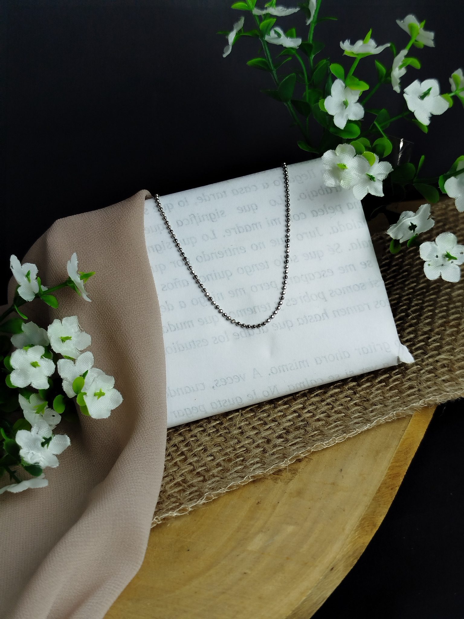 Cadena en Platino 850 con Eslabones Circulares – 5.54 g / 50 cm / Diseño Clásico