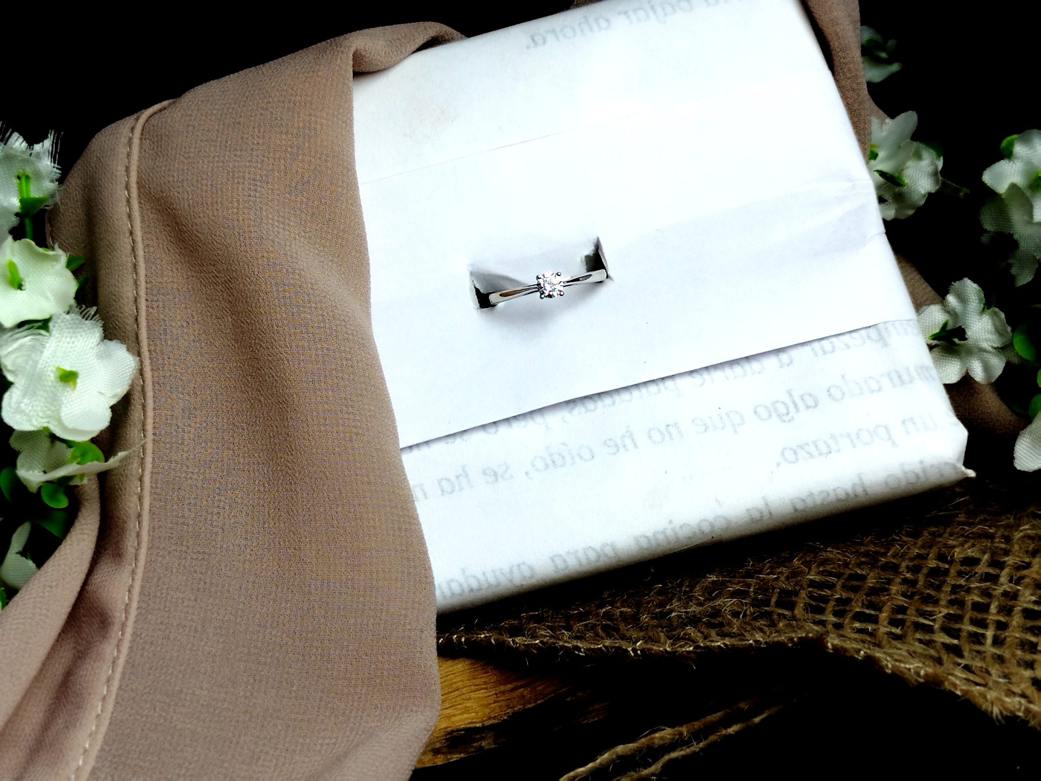 Anillo Solitario en Oro Blanco 18K con Diamante 0.17 ct VS1 (Talla Muy Buena) – 1.6 g / Talla 4.5 / Dama - Image 4