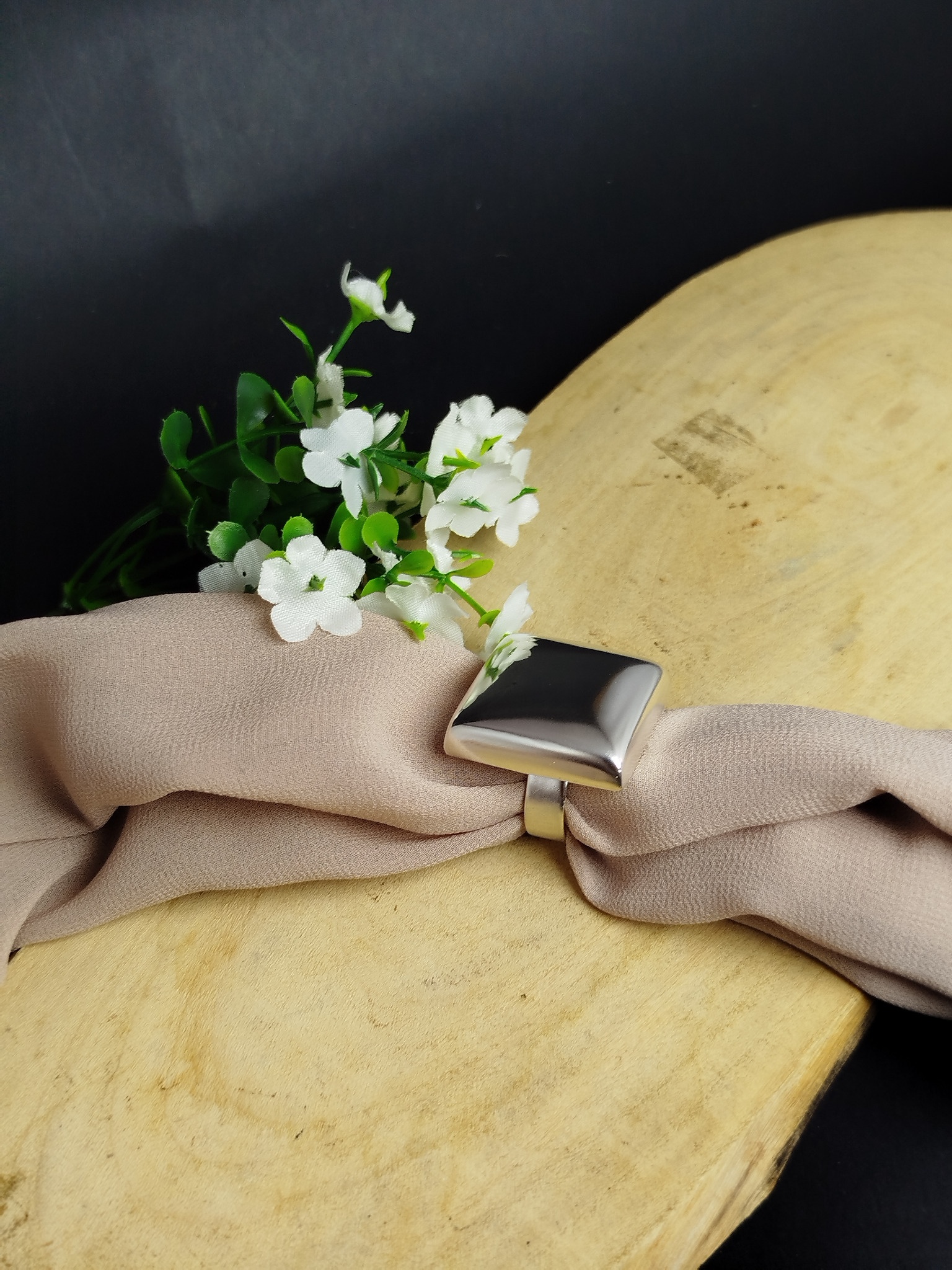 Anillo de Diseño Liso con Cuadrado en Plata 950 – 16.42 g (Talla 7) - Image 2