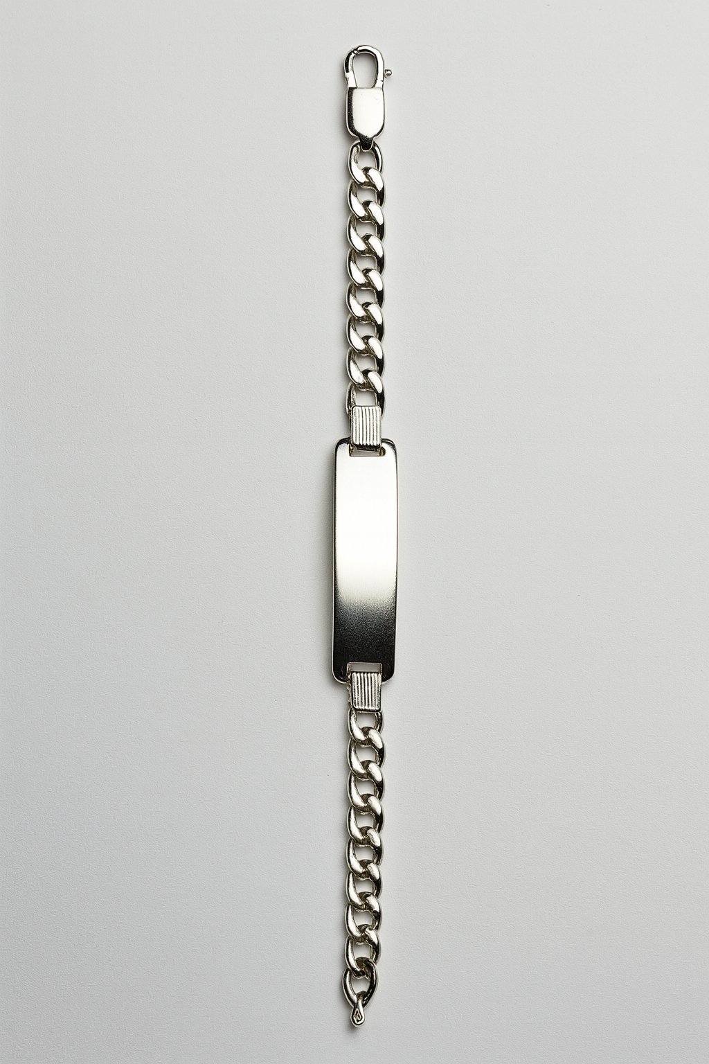 Pulsera de Plata 950 para Caballero con Enlace Cubano Grueso y Platina Gravable - Image 2