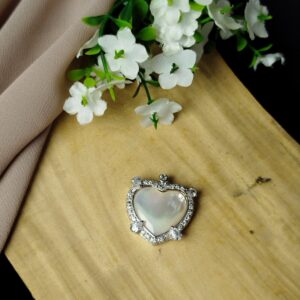 Dije de Plata 950 con Corazón de Nácar y Circones – 6.17 g (Dama)