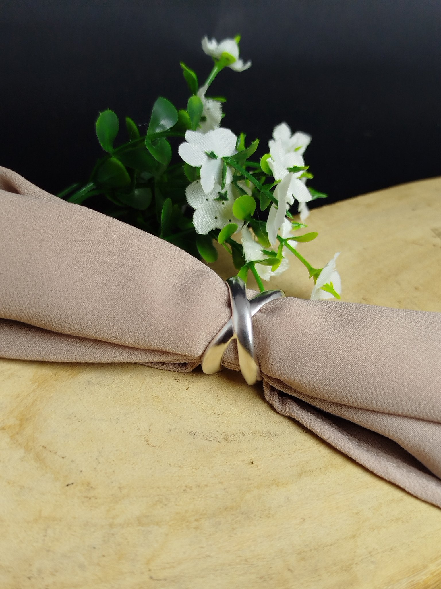 Anillo de Plata 950 para Dama con Diseño en X – 5.57 g (Talla 7)