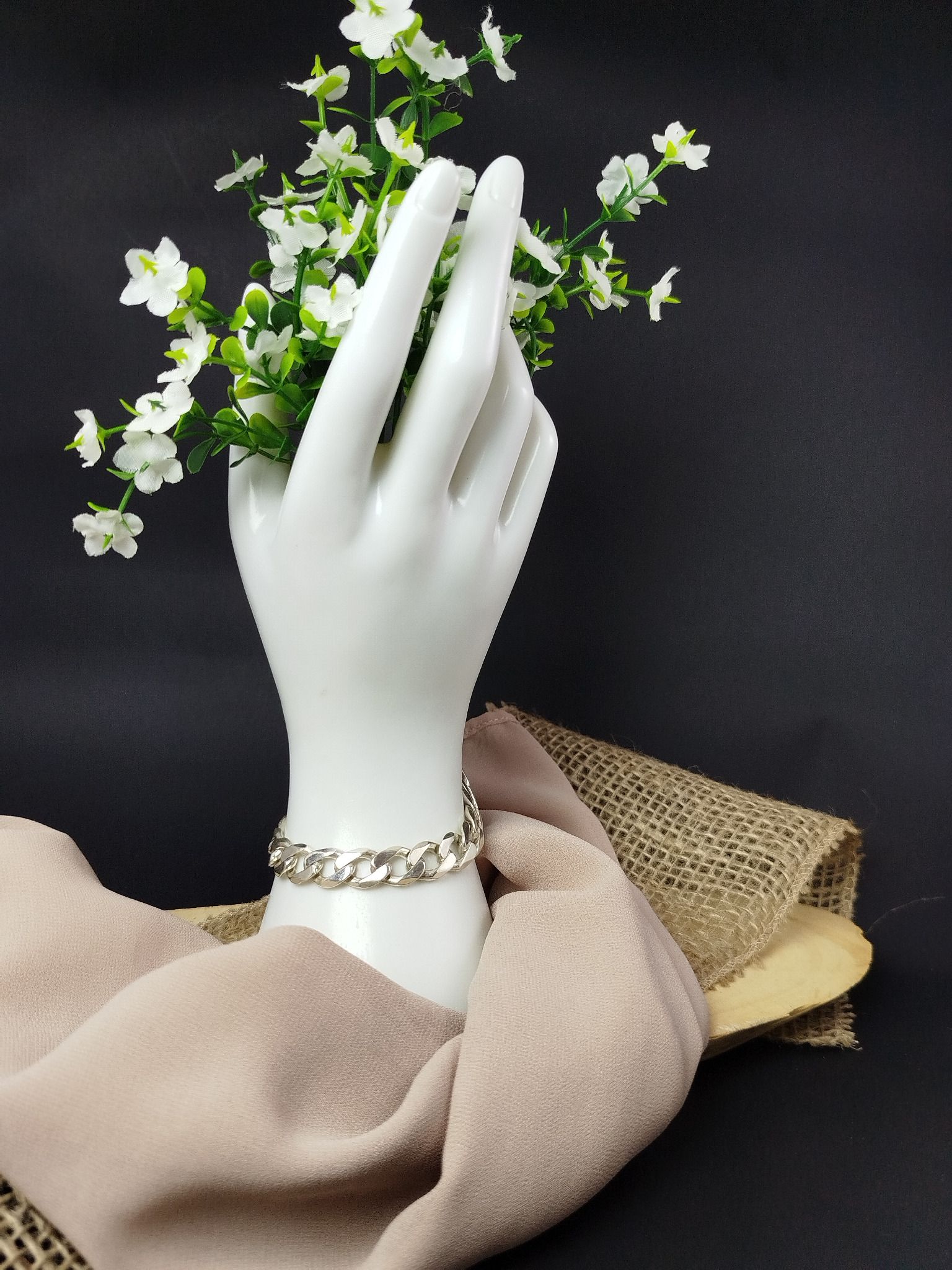 Pulsera Cubana Gruesa en Plata 950 – 30.16 g (21.6 cm) - Image 2