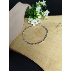 Pulsera de Plata 950 para Dama con Trenzado Tipo 4 Enlaces – 12.78 g