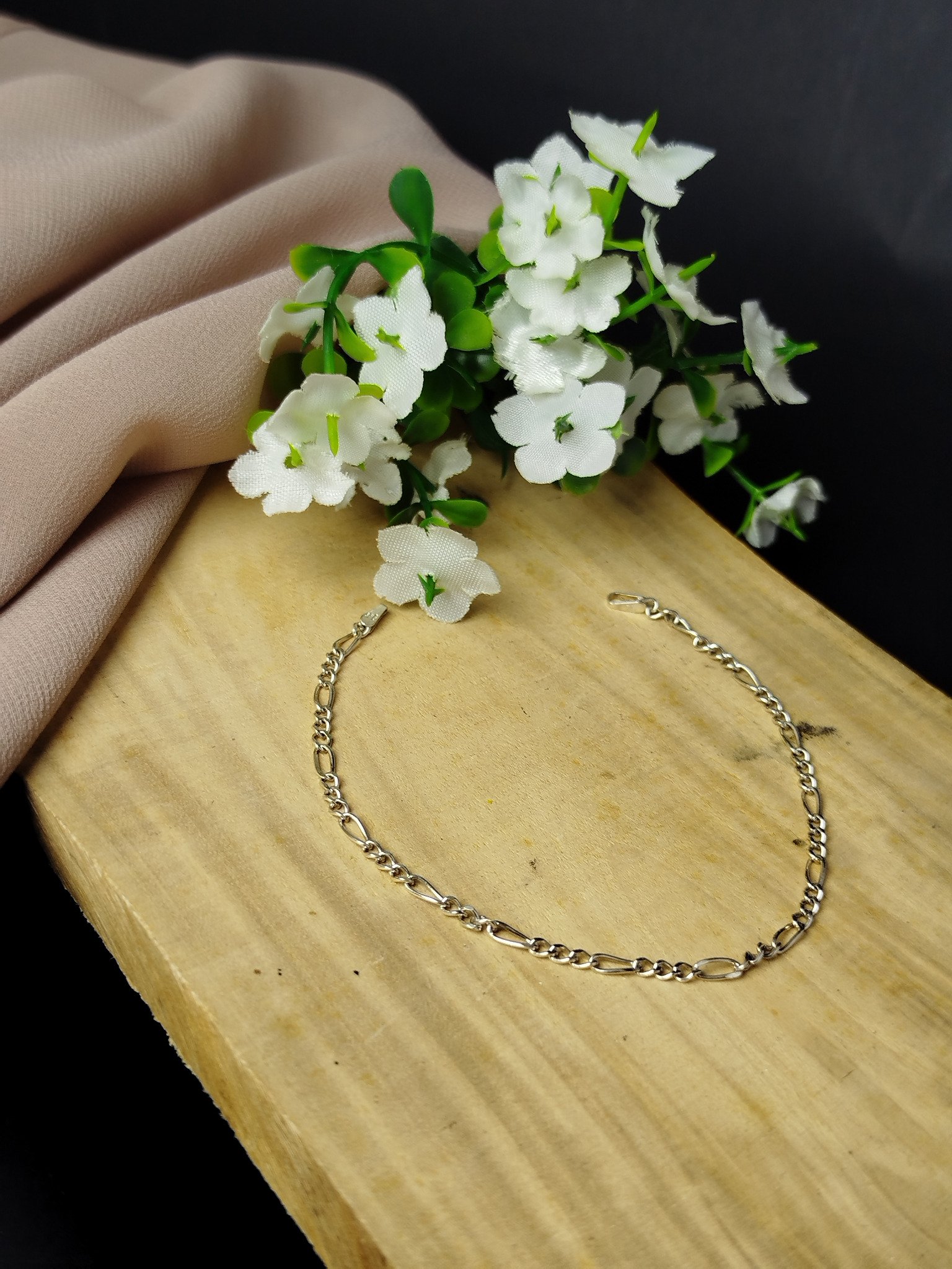 Pulsera de Plata 950 Unisex con Enlace Trenzado Cubano Fino – 1.45 g